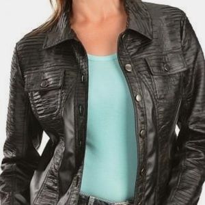 Light weight faux leather jacket Med. Erin London